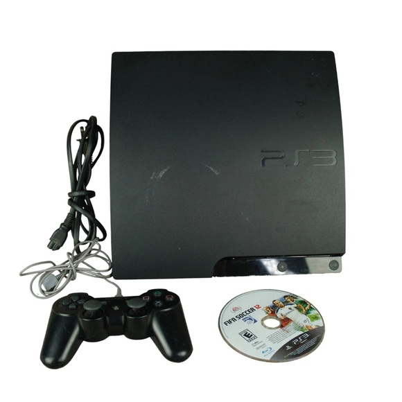 Sony PlayStation 3 Slim 160GB Black Console Gaming System W/Games CECH-3001A